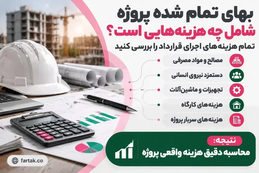 راه حل محاسبه هزینه پروژه پیمانکاری در نرم افزار سپیدار